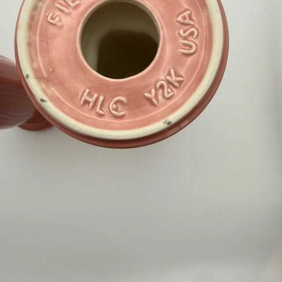 Fiestaware Rose Ceramic Candle Holders - Picture 6 of 6